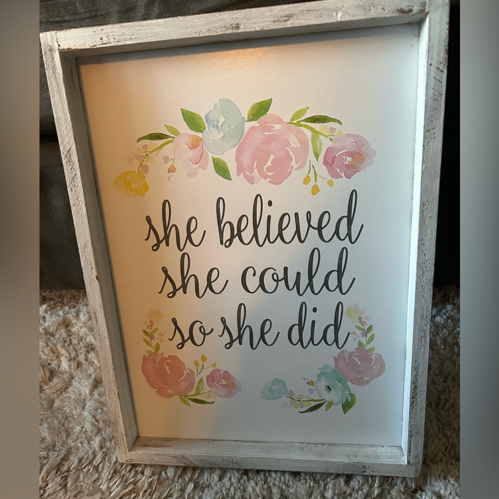 Hobby Lobby Pastel Floral Inspirational Wall Art
